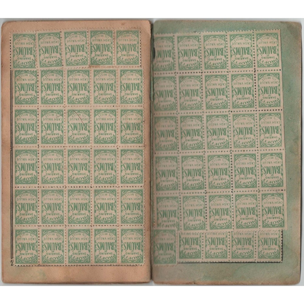 Vintage Baum's Trading Stamp Book Green Bay Wisconsin Green Stamps Booklet - Picture 3 of 3
